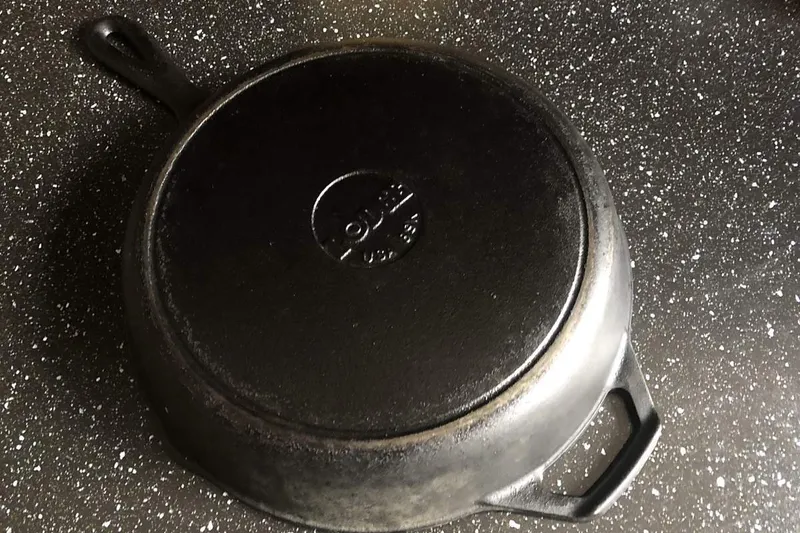 The bottom of my cast iron skillet pan