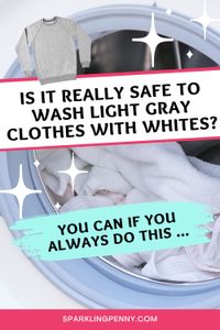 Learn the best practices for washing light gray clothes with whites to keep your laundry looking pristine.