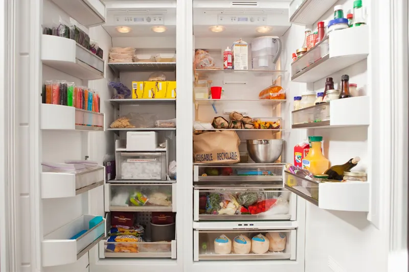 inside a refrigerator