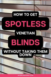 How to clean your venetian or horizontal blinds the easy way! Unless your blinds are very dirty you can clean them without taking them down. This simple method works with wood, metal (including aluminium), and plastic blinds.
