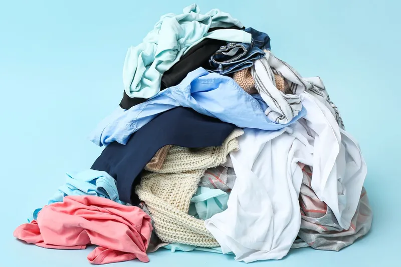 clothing pile ready for washing