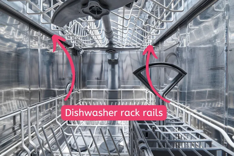 dishwasher rack rails