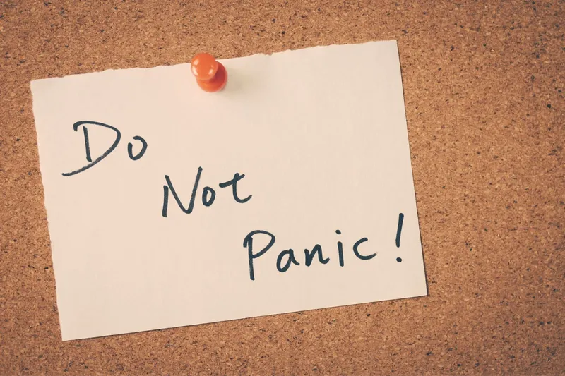 do not panic sign