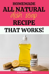 My best homemade DIY dish soap recipe. This dishwashing liquid detergent is all natural and biodegradable. Includes step-by-step instructions to make this easily yourself with store cupboard ingredients!