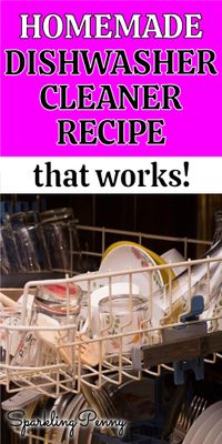 How to make homemade dishwasher cleaner with simple store cupboard ingredients.