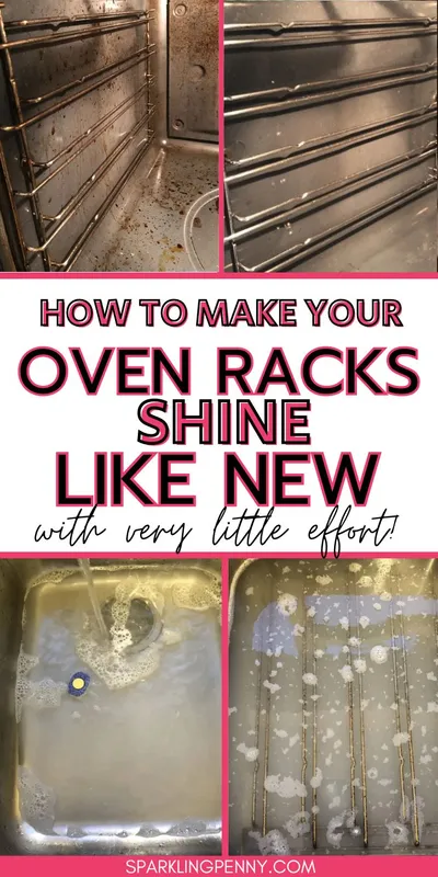 The best way to clean your oven racks and make them look like new again! This is one of my favourite cleaning hacks because it is the easiest way to get clean racks without scrubbing.