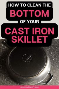 How do you clean the bottom of a cast iron skillet if it has black crust or rust all over it? The good news is it is very straightforward to do and plain salt could be all you need.