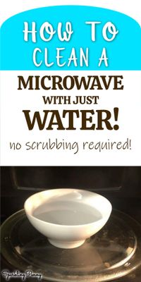 No need for nasty chemicals. Find out how to clean a microwave with just water and no scrubbing needed!