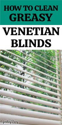 How to clean greasy wooden, metal or plastic Venetian blinds the easy way. I show you a way of deep cleaning your horizontal blinds without taking them down. This DIY method is easy and fast.