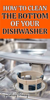 How to clean the bottom of a dishwasher with vinegar, baking soda and a bit of scrubbing.