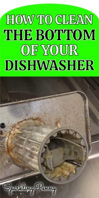 How to clean the bottom of a dishwasher with vinegar, baking soda and a bit of scrubbing.