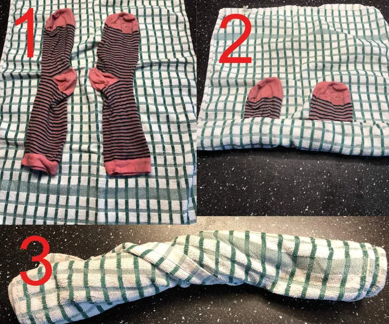 how to dry socks