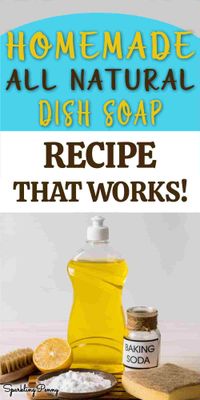 My best homemade DIY dish soap recipe. This dishwashing liquid detergent is all natural and biodegradable. Includes step-by-step instructions to make this easily yourself with store cupboard ingredients!