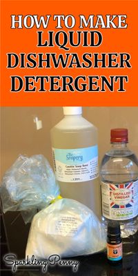 Three methods for making dishwasher liquid at home with simple store cupboard items.