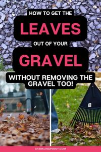 I have all the tips and tricks for cleaning out and removing the leaves from the gravel area in your yard quickly and easily. Plus, tips for getting the best out of your leaf blower, leaf vacuum, rake or corn broom.