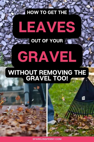 I have all the tips and tricks for cleaning out and removing the leaves from the gravel area in your yard quickly and easily. Plus, tips for getting the best out of your leaf blower, leaf vacuum, rake or corn broom.