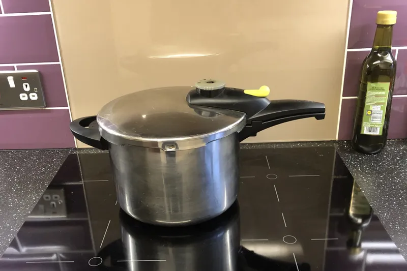 pressure cooker on stovetop