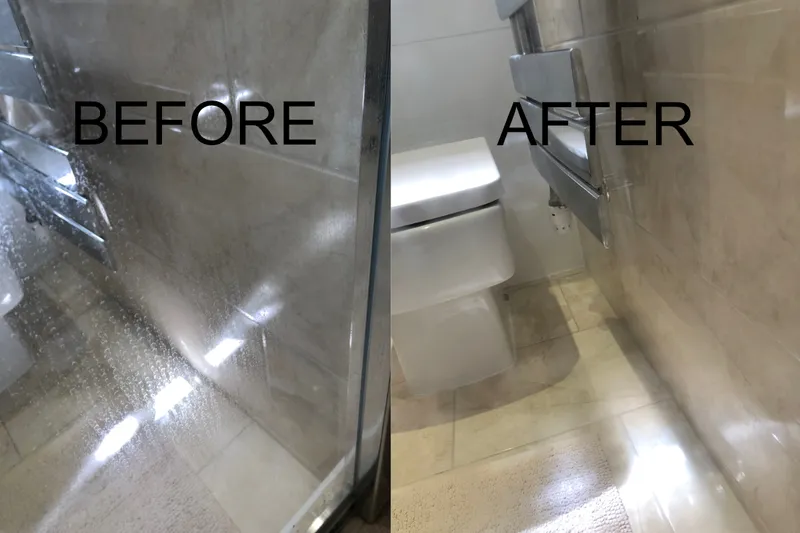 how to clean a shower door with a dishwasher tablet