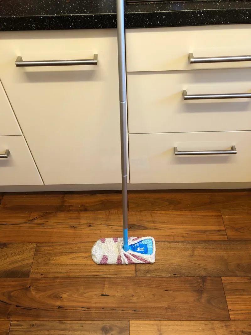 my sock on the end of a flash mop