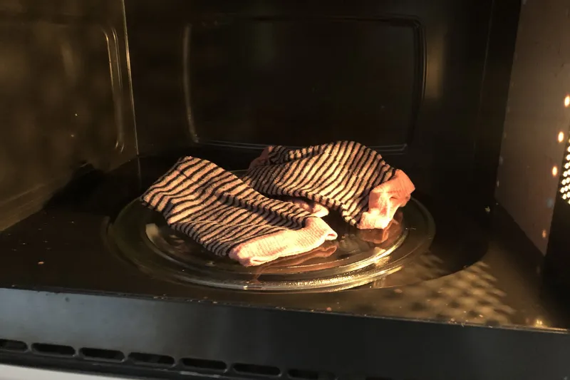 socks in a microwave