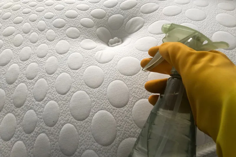 spraying a mattress