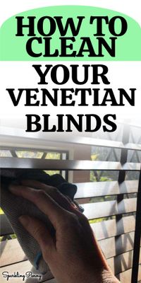 How to clean your venetian or horizontal blinds the easy way! Unless your blinds are very dirty you can clean them without taking them down. This simple method works with wood, metal (including aluminium), and plastic blinds.
