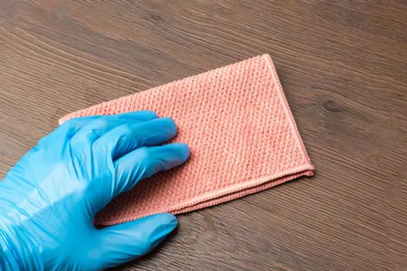 wipe down surfaces with a microfibre cloth