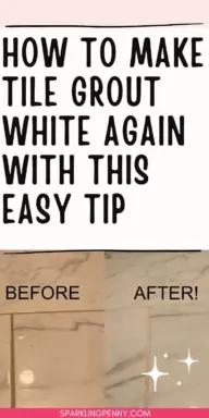 Get your grimy tile grout looking like new again with these simple household items.