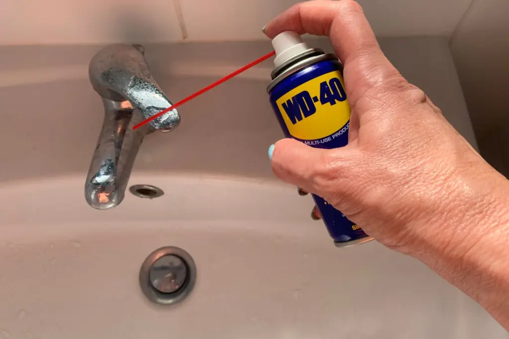 shining bathroom fixtures with wd-40