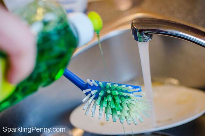 dish soap used for hand washing dishes