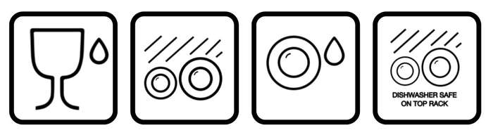 dishwasher safe symbols