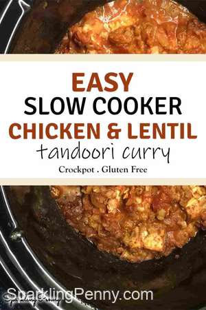Easy Slow Cooker Chicken and Lentil Tandoori Curry