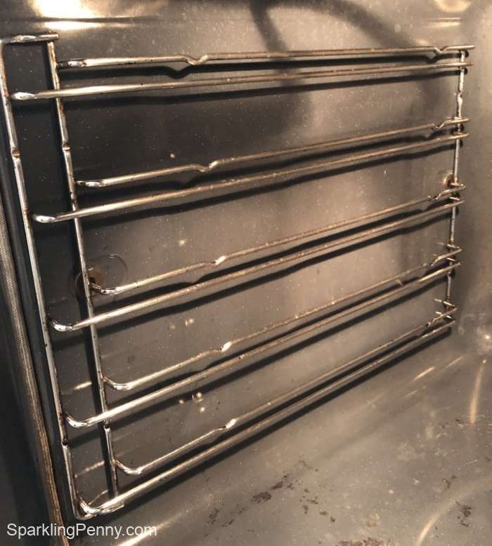 oven racks in the oven