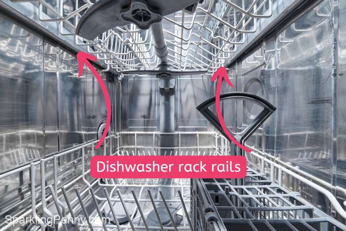 dishwasher rack rail