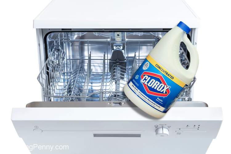 how to clean a dishwasher with bleach