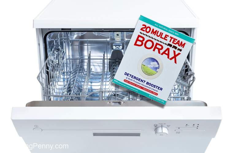 how to clean a dishwasher with borax