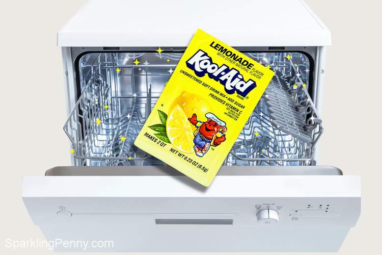 how to clean a dishwasher with lemon kool aid