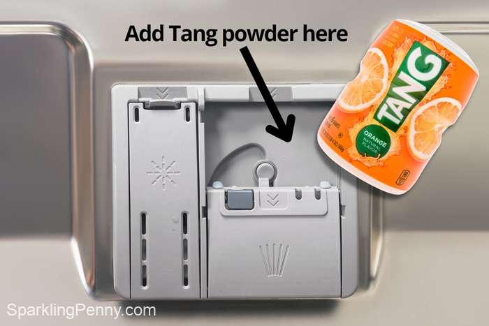 where to put tang in the dishwasher
