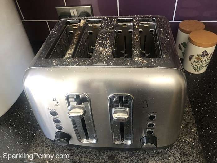 chrome toaster looking very dirty