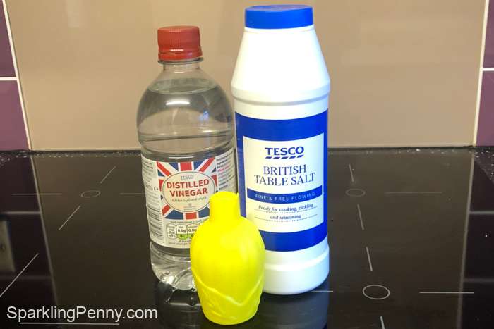 Ingredients for lemon dishwasher liquid detergent