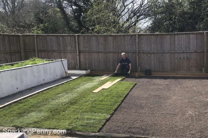 lawn being laid