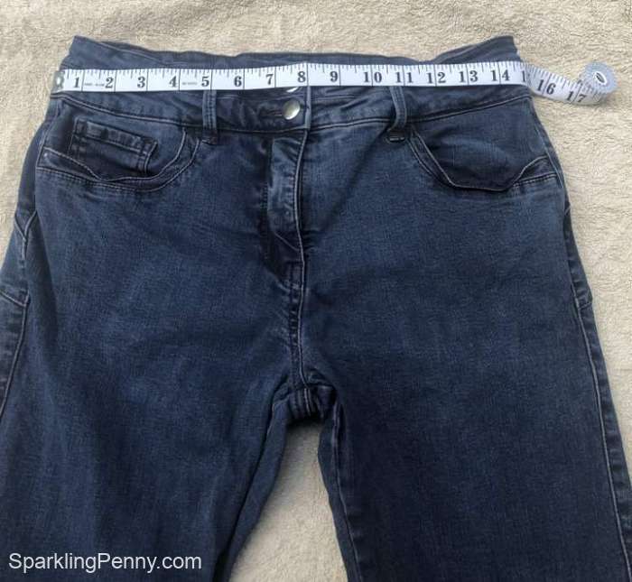 measure jeans for shrinking
