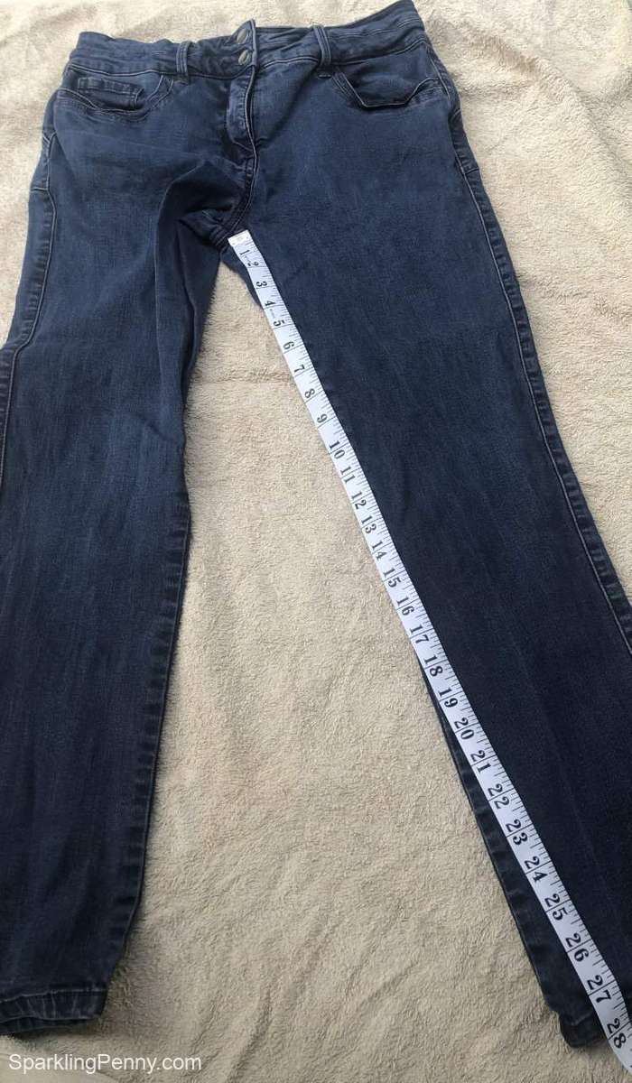 measure leg of jeans for shrinking