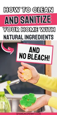 I have some amazing cleaning hacks on how to sanitize using natural cleaning products that will blow your mind! These homemade recipes are totally natural and safe for you and your family.