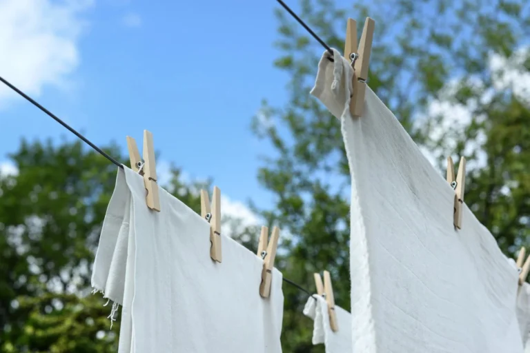 white laundry on a line